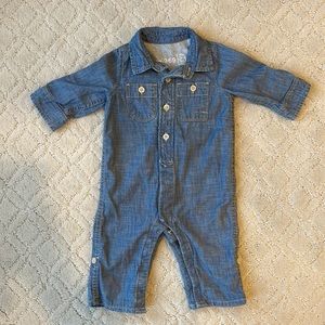 Gap denim one piece 3-6M